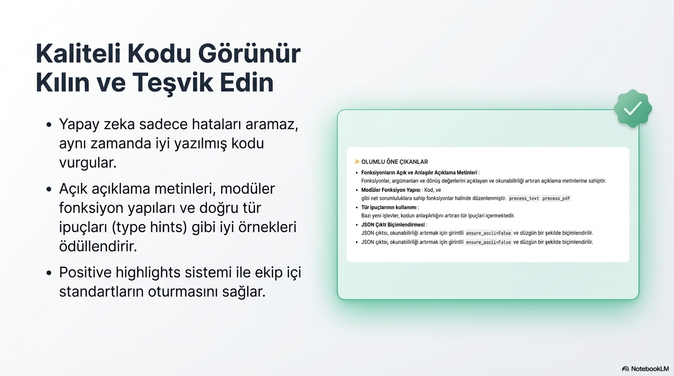 Code Review öncelikli eylem maddeleri listesi
