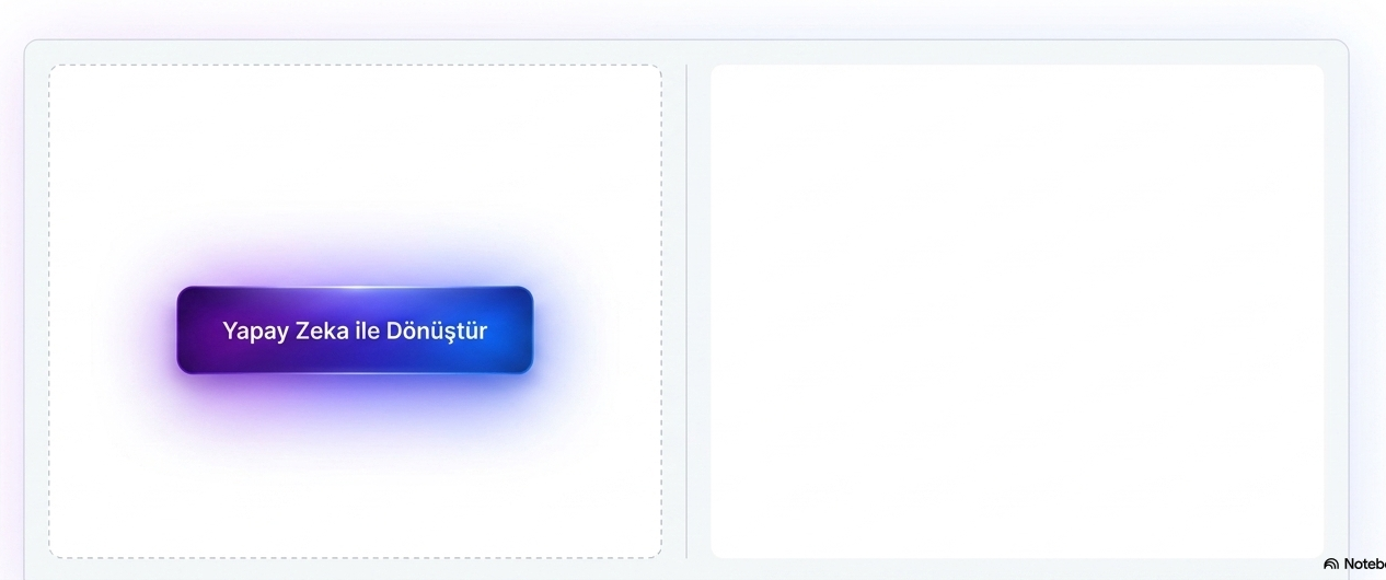 DOC-CONVERTER yapay zeka ile dönüştürme arayüzü