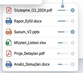 DOC-CONVERTER belge durumu ve iş kuyruğu ekranı