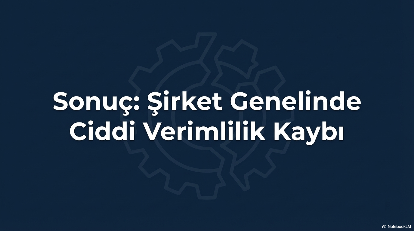 Şirket genelinde ciddi verimlilik kaybı