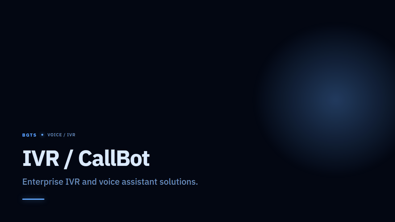 IVR / CallBot